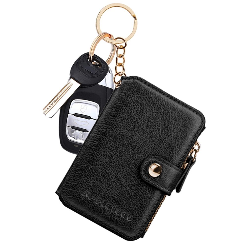 2478 Wallets, Leather Mini Wallet with Key Ring, Practical Small Wallet &